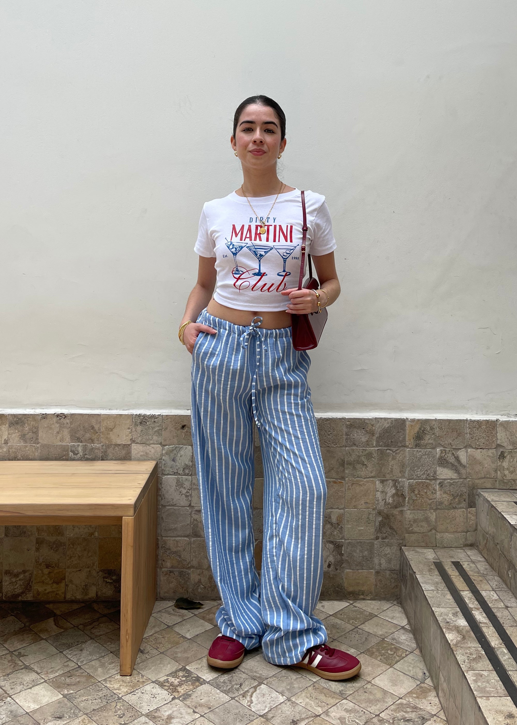 Pantalón de Lino Solé Celeste