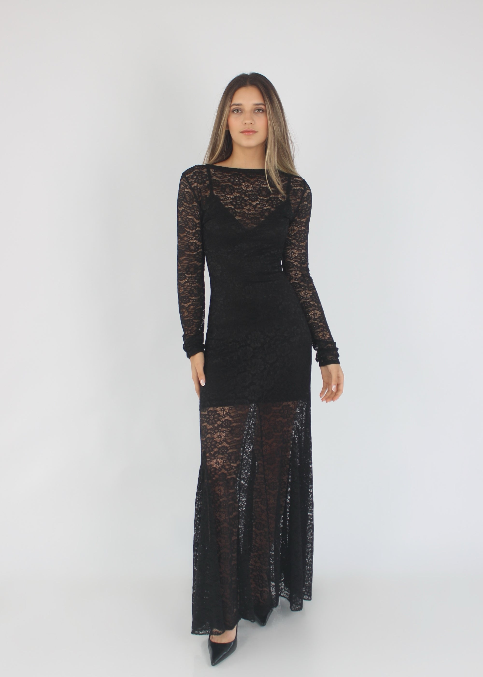 Vestido Largo Encaje